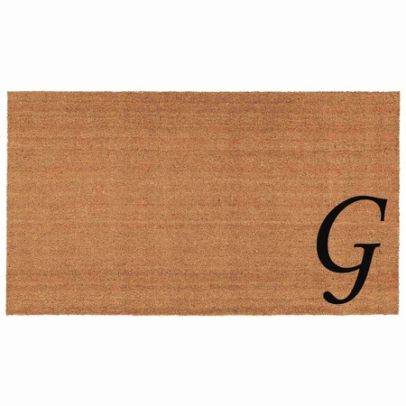 Calloway Mills Monogram Door Mat, Black, Natural, 18 in W x 30 in L 153621830G